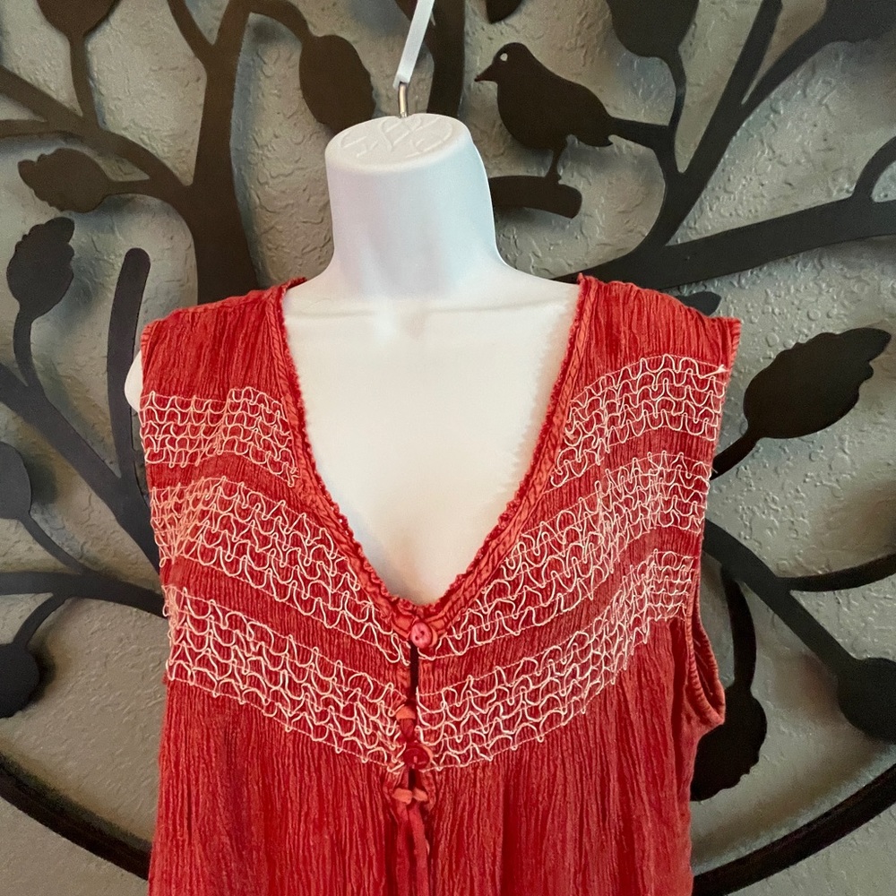 Plus size woman’s summer short sleeve top.